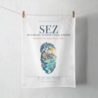 Thumbnail for Seychelles International Airport (SEZ) design on white towel