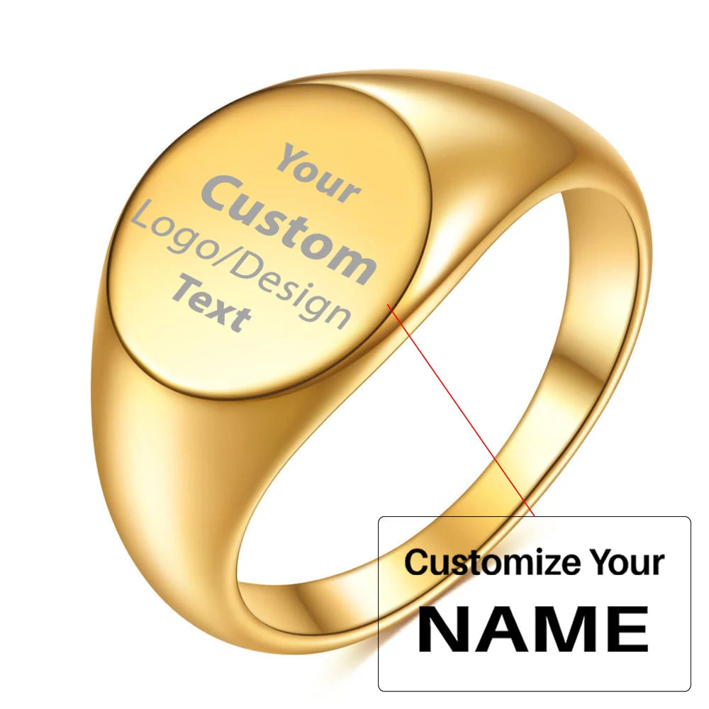 Your Custom Design & Image & Logo & Text Design 12MM Stainless Steel Smooth Ring (1) aviation ring in stainless steel.
