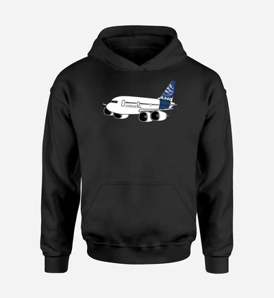 Cartoon Airbus A340 - Black