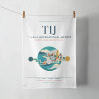 Thumbnail for Tijuana International Airport (TIJ) design on white towel