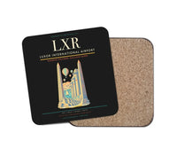 Thumbnail for Luxor International Airport (LXR) design on black 1 piece coaster