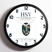 Thumbnail for Huntsville International Airport (HSV) design on white framed wall clock
