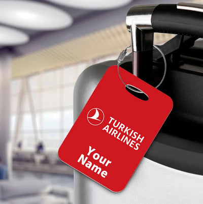 Turkish Airlines aviation acrylic luggage tag in durable acrylic.