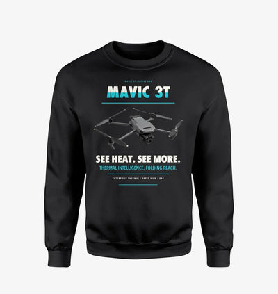 DJI Mavic 3 Thermal design on black sweatshirt