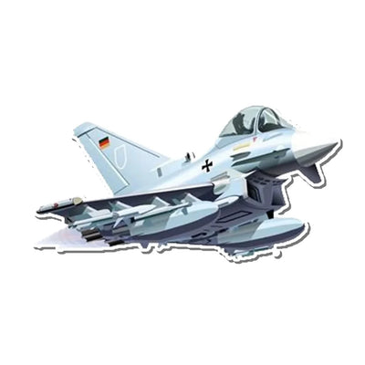 EF2000 Typhoon Fighter German Air Force, Eurofighter Airplanes sticker, Wide 6cm (2.3inches)