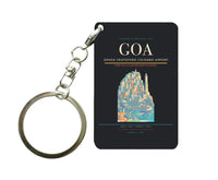 Thumbnail for Genoa Cristoforo Colombo Airport (GOA) design on black key chain