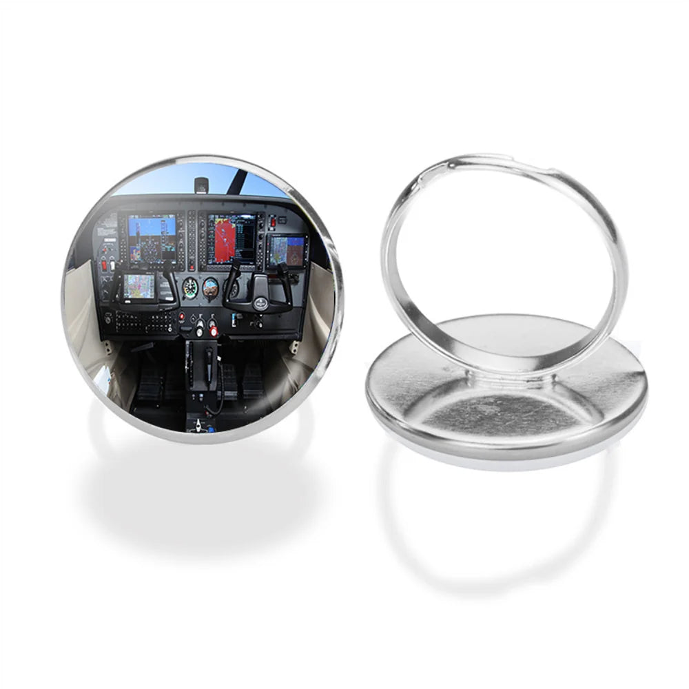 Cessna 172 Cockpit aviation ring in stainless steel.