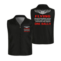Thumbnail for Flying One Ball Thin Style aviation design printed on lightweight shell with sleeveless design thin vest.