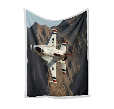 Amazing Show by Fighter Jet 16 Bed Blankets & aviation print on soft fleece blanket.