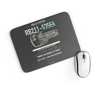 Thumbnail for RB211-535E4 design on black rectangle mouse pad
