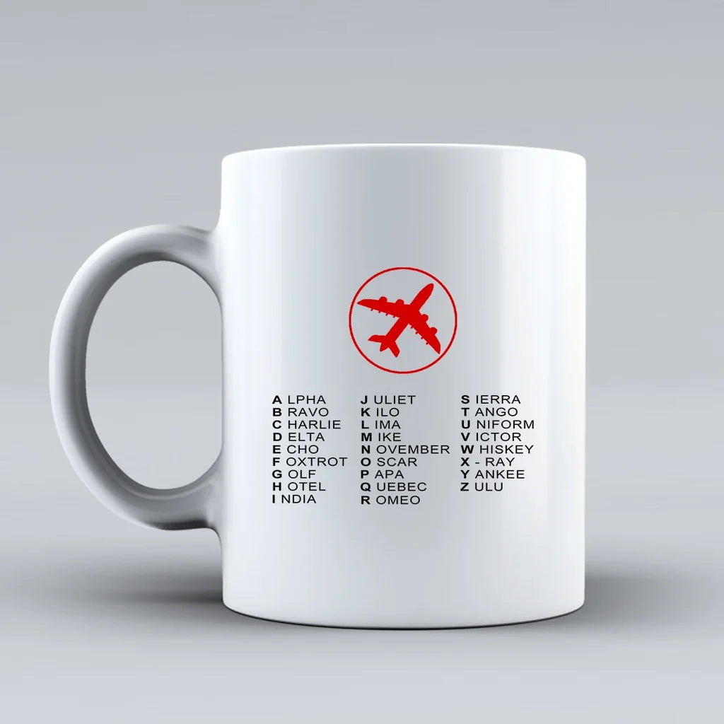 Customisable Aviation Alphabet Mug - view 2