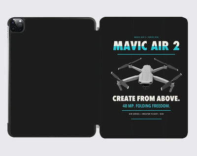 DJI Mavic Air 2 design on black ipad tablet case