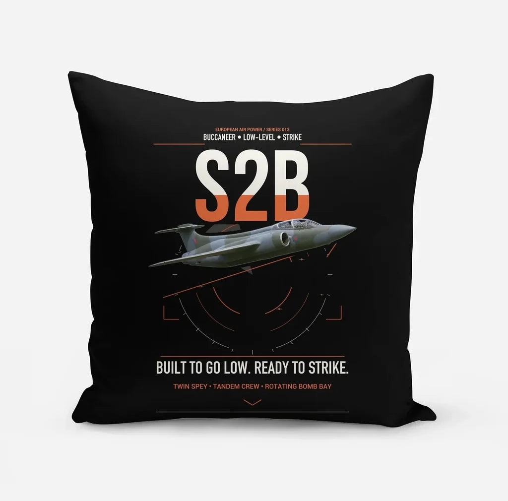 Blackburn Buccaneer S2B design on black pillow