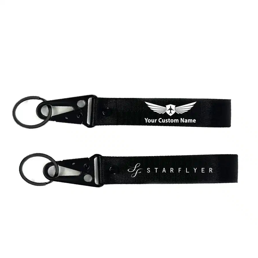 StarFlyer Airlines aviation hawk-shaped key chain, durable metal alloy.