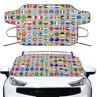 Thumbnail for 220 World's Flags Car aviation design on car windshield cover.