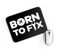 Thumbnail for Born To Fix Airplanes aviation design on neoprene with anti-slip base mouse pad.