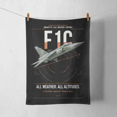 Dassault Mirage F1C design on black towel