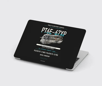 PT6E-67XP design on black MacBook case