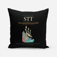 Thumbnail for Cyril E. King Airport (STT) design on black pillow