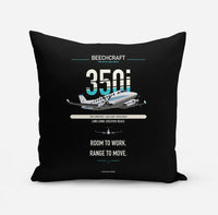 Thumbnail for Beechcraft King Air 350i design on black pillow