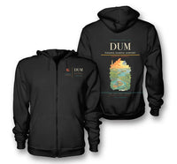Thumbnail for Dumai Airport (DUM) design on black premium zipped hoodie
