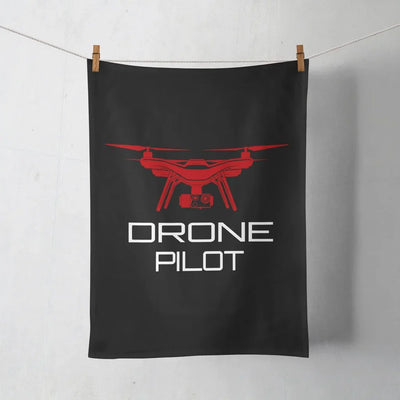 Drone aviation design on soft absorbent cotton towel.
