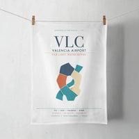 Thumbnail for Valencia Airport (VLC) design on white towel
