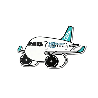 Greater Bay Airlines Boeing 737 aviation design airplane sticker in weather-resistant vinyl.
