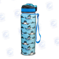 Thumbnail for Cartoon & Funny Airplanes Sports aviation design on sport kettle, insulated bottle with sport spout.