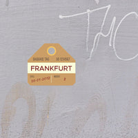 Thumbnail for FRANKFURT Airplane Boarding Pass aviation design sticker in weather-resistant vinyl.