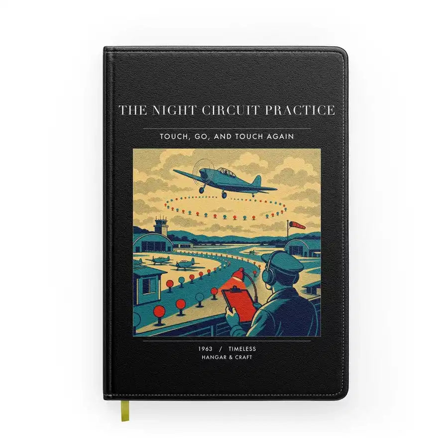 VINTAGE G4395 - The Night Circuit Practice - Designed Notebooks design on black