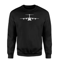 Thumbnail for Airbus A400M Silhouette aviation design printed on soft cotton blend sweatshirt.