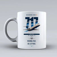 Thumbnail for Boeing 717-200 double-side print on white ceramic mug