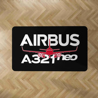 Thumbnail for Amazing Airbus A321neo aviation design on durable carpet pile with non-slip backing rectangle carpet floor mat.