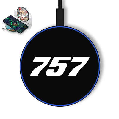 Boeing 757 Flat Text aviation design on durable build wireless charger.