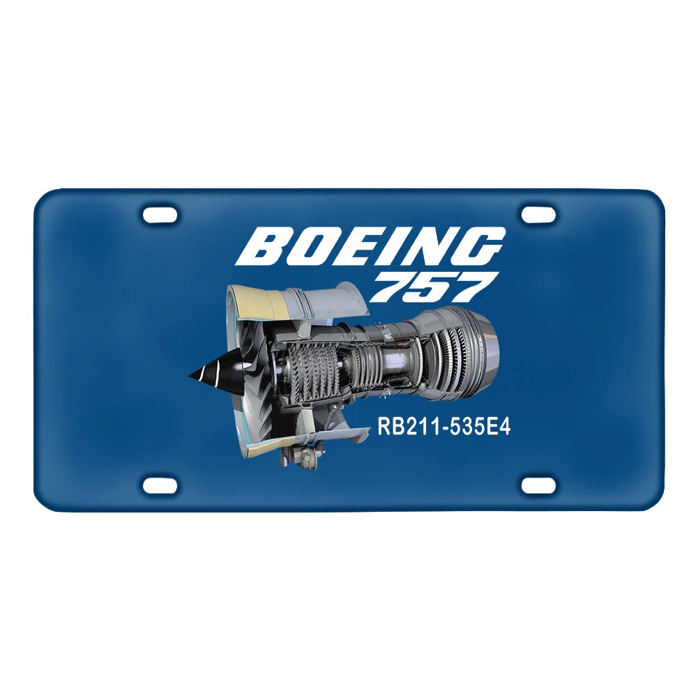 Boeing 757 Metal License Plate - view 2