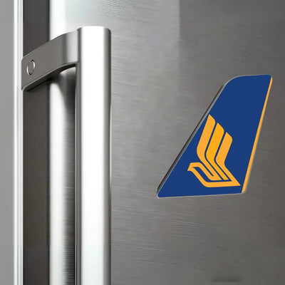 Singapore Airlines aviation design tail magnet in 3D metal with magnetic back.