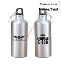 Thumbnail for Embraer E-190 & Plane aviation design on thermos, vacuum-insulated.