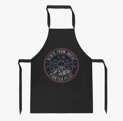 Fighter Jet 16 - Death From Above aviation design on durable cotton blend kitchen apron.