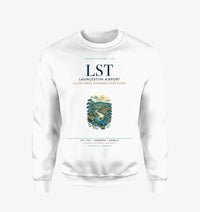Thumbnail for Launceston Airport (LST) design on white sweatshirt