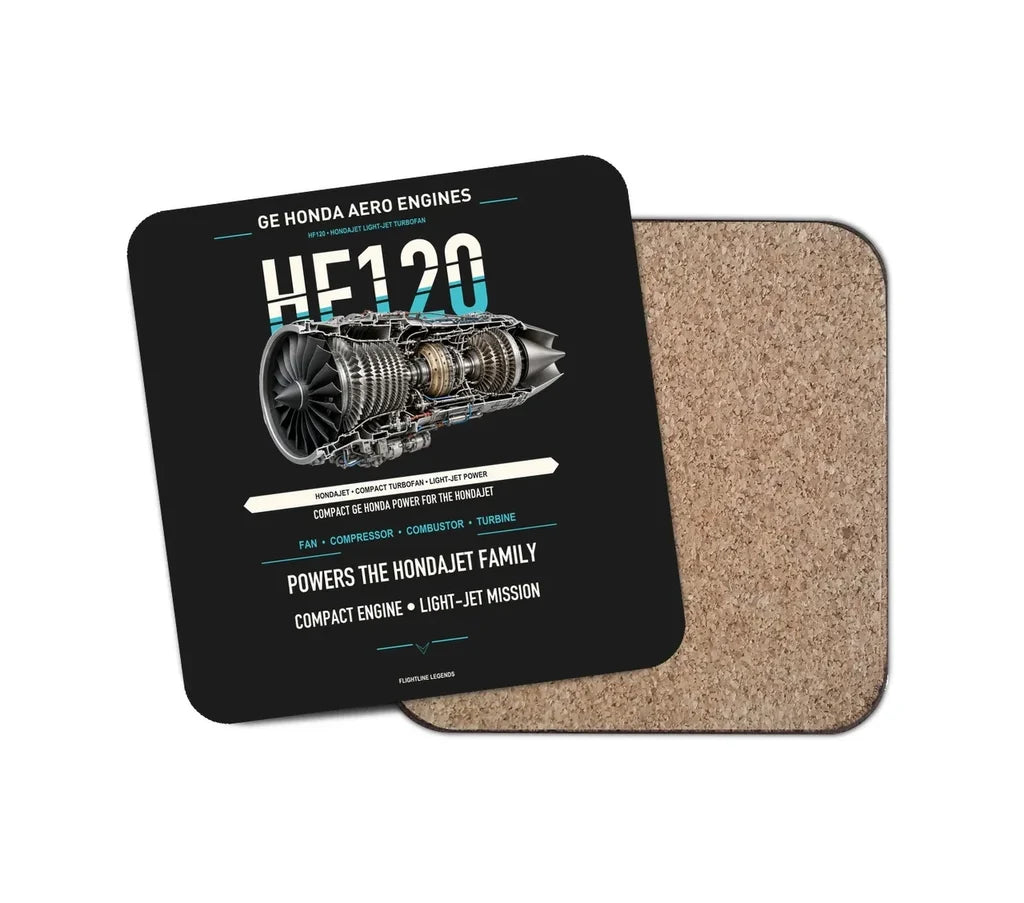 HF120 design on black 1 piece coaster