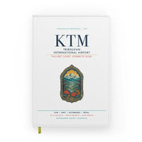 Thumbnail for Tribhuvan International Airport Kathmandu (KTM) design on white notebook