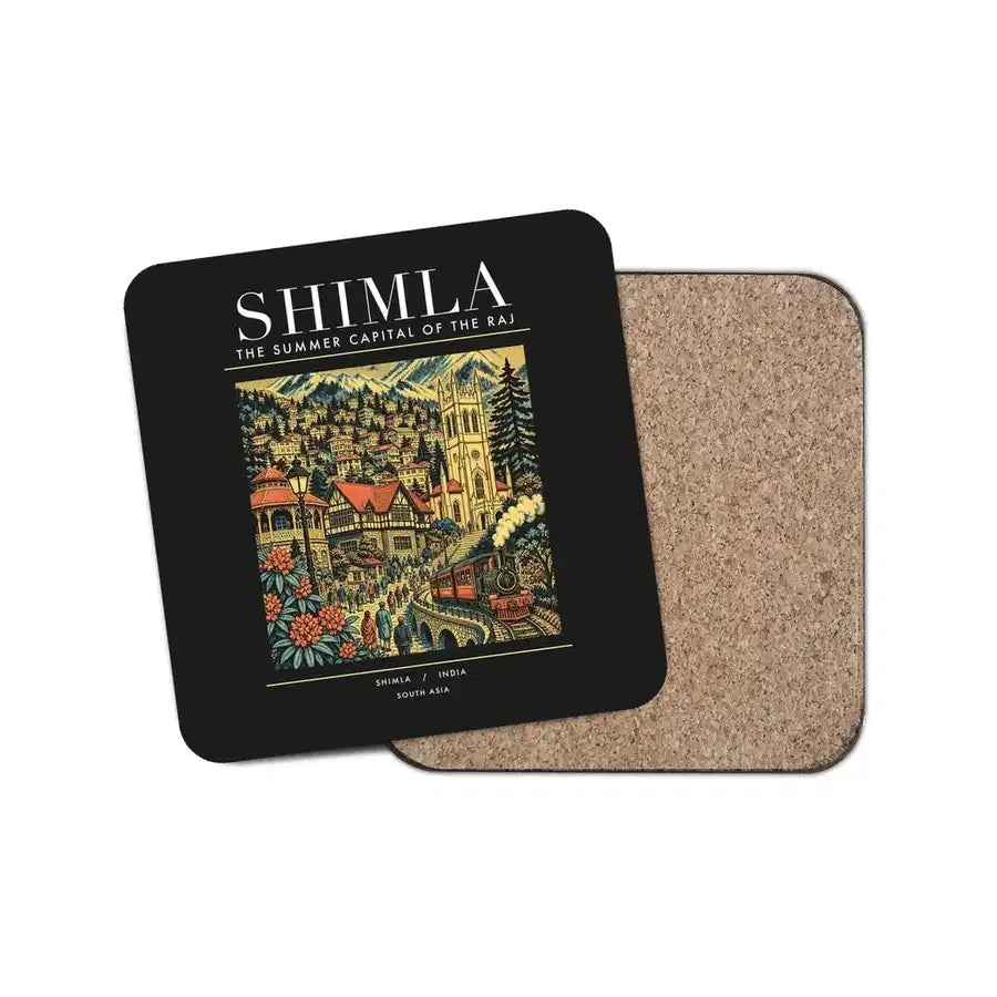 SHIMLA - Poster - Coaster - Black