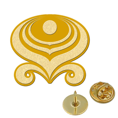 Hainan Airlines aviation hollow pin in polished alloy.