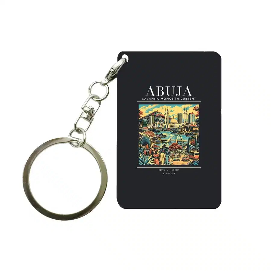 ABUJA - Poster - Key Chain - Black