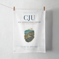 Thumbnail for Jeju International Airport (CJU) design on white towel