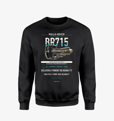 BR715 design on black sweatshirt