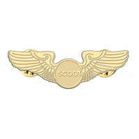Thumbnail for Scoot Airlines aviation hollow pin in polished alloy.