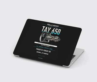 TAY 650 design on black MacBook case