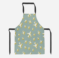 Thumbnail for Mixed Size Airplanes aviation design on durable cotton blend kitchen apron.